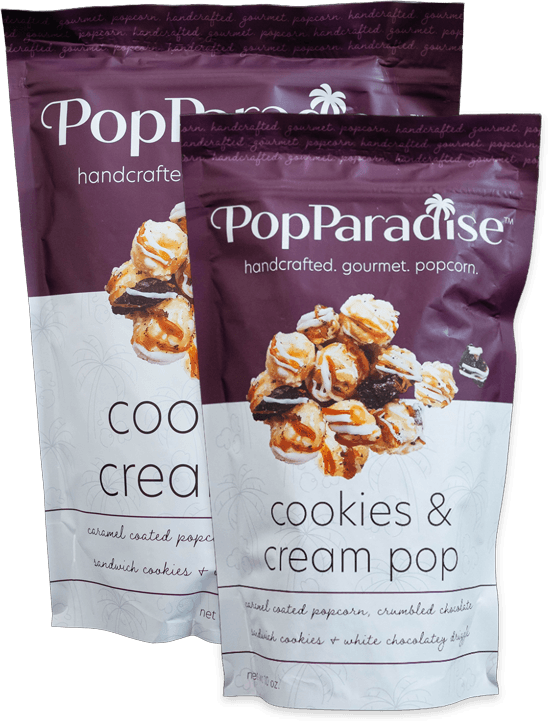 Cookie cream and popcorn